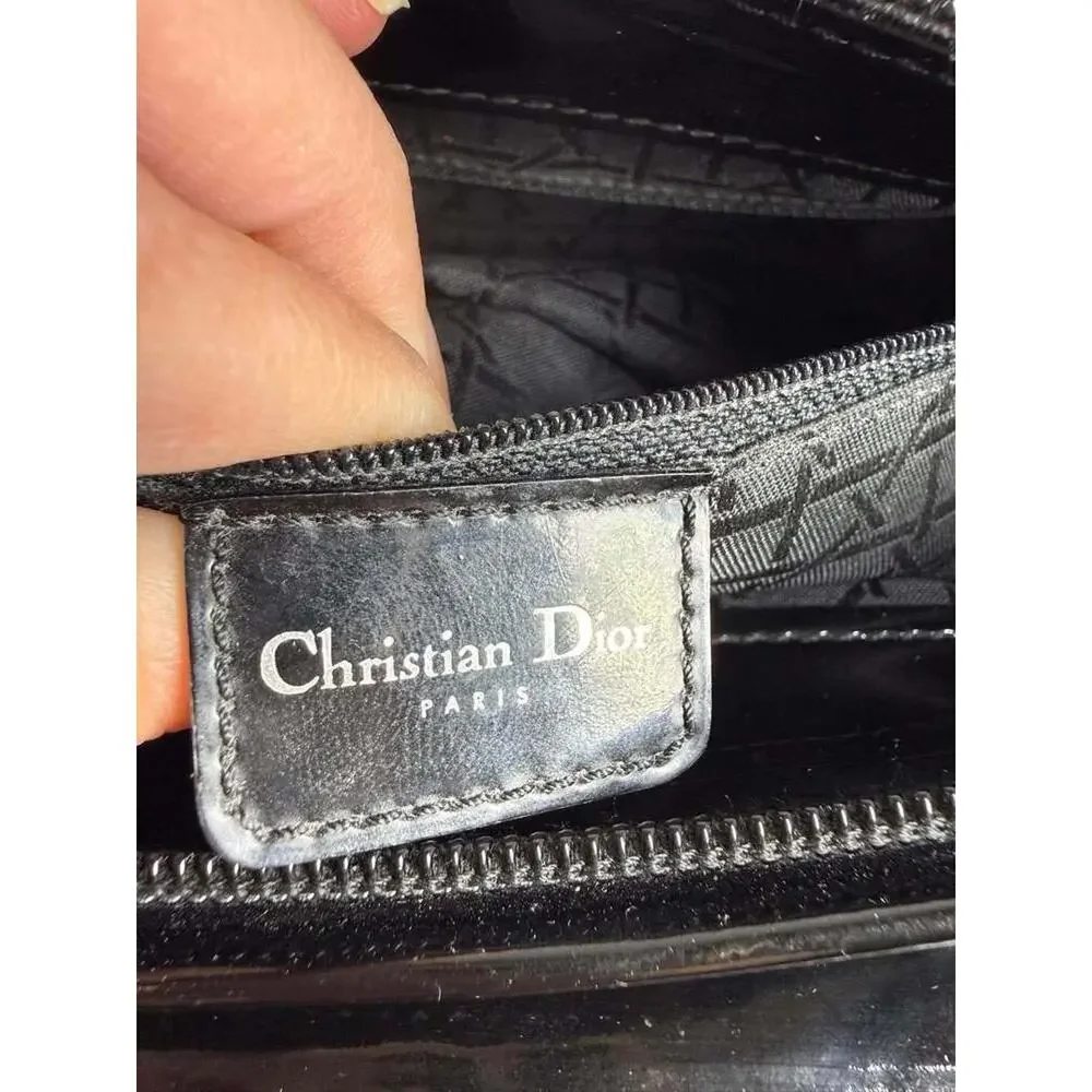 Christian Dior Black Patent Handbag Malice SPB-SH 371961